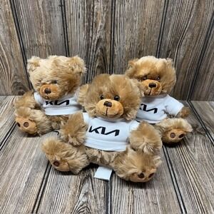 Lot Of 3 Kia Motors Hit Wear Promo Brown Teddy Bear Plush 7" Stuffed Animal